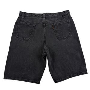 Vintage Levis 550 Black Denim Orange Tab 90s Jean Shorts USA Made Size 40 x 11